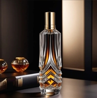 Nouvelle conception de flacon diffuseur de parfum en verre borosilicate de luxe, 750 ml, taille personnalisée, forme carrée, flacon vide