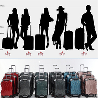 Valise de voyage extensible PC + ABS, ensemble de 3 pièces avec serrure TSA, valise à roulettes 20 pouces, 24 pouces, 28 pouces