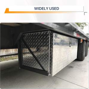 Boîte à outils de remorque en tôle d'aluminium avec serrure à pagaie et double porte, boîtes à outils montées - Product Image 4