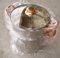 Fond de cuisson avec capsules en acier inoxydable pour cuisson à Induction, poignée en bakélite, casseroles de cuisine à domicile