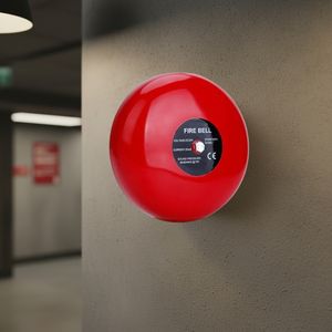 ระบบเตือนไฟไหม้แบบติดผนังขนาด 6 นิ้ว DC24V กระดิ่งตรวจจับไฟไหม้แบบธรรมดาสำหรับสัญญาณเตือนควัน - Product Image 1