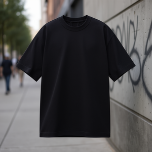 Camiseta Oversize Lisa Personalizada para Hombre, 100% Algodón 220Gsm, Ajuste Holgado, Manga Corta, Cuello Redondo, Estilo Casual Urbano - Product Image 2