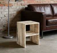 Table en onyx poli beige naturel, taille sur mesure, dalle de pierre écologique pour table de chevet, table basse, décoration intérieure