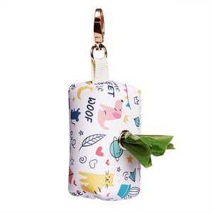 Porte-sacs à crottes <span class=keywords><strong>de</strong></span> <span class=keywords><strong>chien</strong></span> portable <span class=keywords><strong>de</strong></span> luxe écologique en polyester avec distributeur et sacs réutilisables pour petits chiens - Product Image 4