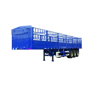 40ton 50ton Factory Price 3 Axle Side Wall Cargo Semi Trailer Heavy Duty Bulk Cargo Truck Fence Trailer