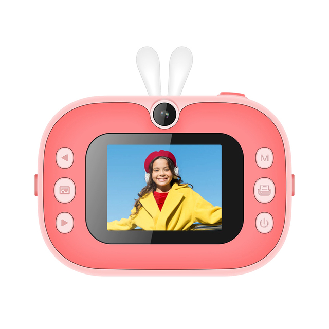 1080P HD Video Camera with MP3 Kids' Selfie Toddler Birthday Gift Mini Photo & Printing Function SD Card Compatible