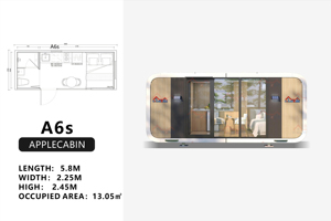 Moderna casa prefabbricata casa prefabbricata compatta per uso intelligente dello spazio in acciaio con struttura impermeabile antivento e antisismica - Product Image 3