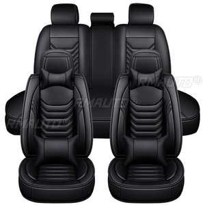15 Fundas de Asiento de Cuero para Automóvil, Universales para SUV, Camionetas y Vans, 5D con Reposacabezas y Almohadas Lumbares para BMW/Golf - Product Image 1