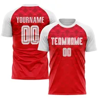 Maßgeschneiderte Team-Sportbekleidung Trainingsanzug Trikot Fan-Version Retro Thailand-Qualität Rot-Weiß Gestreiftes Atmungsaktives Fußballtrikot