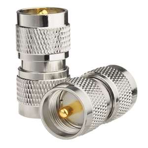 UHFオス<span class=keywords><strong>PL</strong></span>-259コネクタ低損失RF同軸アダプター50オームインピーダンス真鍮コンタクト素材ストレートUHFオスアダプター - Product Image 1
