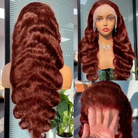Perruque Lace Front 13x4 en Cheveux Indiens Vierges Naturels, Haute Densité, Brun Chocolat, Bouclés Souples, Dentelle Transparente, Sans Colle