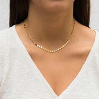 Collar de plata de ley 925 chapado en oro de 18k para mujer, Gargantilla única