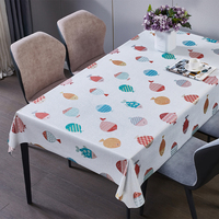 Nappe de table multicolore de luxe RNPT Platinum à imprimé poisson, fournitures de restaurant, nappes de table en PVC, nettoyage facile / lavage à sec, Rec