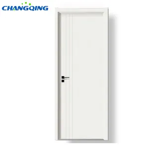 Hdf Interior Hollow Core White Modern Room Door Flat White Primed Door