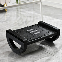 Repose-pieds ergonomique réglable en hauteur avec rouleau de massage texturé pour bureau, avion, appartement, école