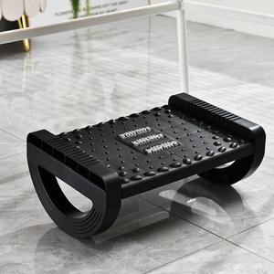 Apoio para os pés com rolo de massagem vibratório, ajustável em altura, ergonômico, para escritório, avião, mesa, apartamento, escola, em plástico. - Product Image 3