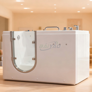 Baignoire de massage portable en acrylique avec <span class=keywords><strong>accès</strong></span> facile, 6 jets puissants, design ergonomique, baignoire moderne <span class=keywords><strong>pour</strong></span> immersion intérieure - Product Image 3