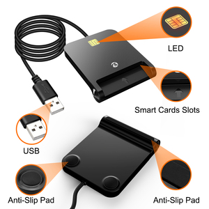 Lettore <span class=keywords><strong>di</strong></span> Smart Card ZOWEETEK USB 2.0 per Pagamenti Bancomat, Carta <span class=keywords><strong>di</strong></span> Debito e Credito, Supporta EMV CAC ID IC SIM, Lettore e <span class=keywords><strong>Scrittore</strong></span> <span class=keywords><strong>di</strong></span> Chip Card - Product Image 5