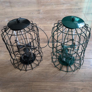 ที่ให้อาหารนกโลหะ TJ-005 แบบกลม ขนาดเล็ก ทนทาน สำหรับแขวนกลางแจ้ง ป้องกันการกัดแทะโดยกระรอก - Product Image 2