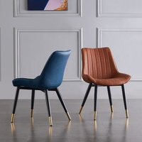 Chaise de salle à manger moderne en velours pour hôtel, restaurant, chambre à coucher, usage extérieur - Design contemporain avec structure en tube métallique
