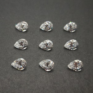 Pear Cut Cubic Zirconia Gemstone Clear Teardrop Shape For Jewelry Making Synthetic Lab Created Zircon Loose Gemstones - Product Image 4