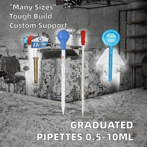 Pipeta Graduada de Plástico con Gotero 0.5ml/1ml/2ml/3ml/5ml/10ml, Pipeta de Transferencia para Laboratorio - Product Image 2