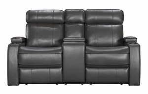 Canapé électrique moderne à double alimentation 3 + 2 inclinable avec prise pour lampe de lecture Console de théâtre et accoudoir de rangement pour la maison et le bureau - Product Image 4