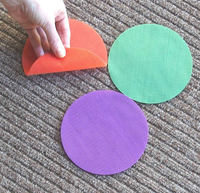 Marqueurs salles de classe taches assises tapis point plusieurs couleurs cercle coloré sol adhésif Nylon crochet et boucle attache point