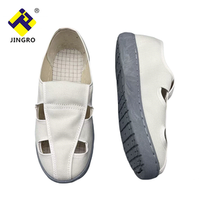 <span class=keywords><strong>Scarpe</strong></span> da Lavoro Antistatiche Grigie con <span class=keywords><strong>Base</strong></span> Bianca in Tela Twill, <span class=keywords><strong>Scarpe</strong></span> di Sicurezza ESD Antistatiche per Officine Senza Polvere - Product Image 4
