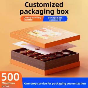 Caja de regalo vacía, caja personalizada para recuerdos, caja de regalo de alta gama para Año Nuevo y Festival de Primavera, caja personalizada con tapa de cielo y tierra. - Product Image 1