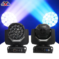 Projecteur LED mobile Bee Eye haute puissance 19x15W en fer IP20 avec zoom 4-60, contrôle DMX512, éclairage de scène pour parcs à thème, CRI 90, 540/210