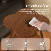 Table basse moderne minimaliste en bois avec rangement pour petit appartement, salon, chevet, unités de location, mobilier de maison