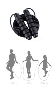 Custom Wholesale Anti-slip Heavy Exercise Foam Jump <strong>Rope</strong> Fitness Training <strong>Skipping</strong> Jump <strong>Rope</strong> with Foam Handle - Product Image 4