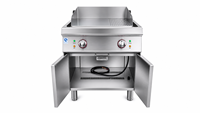 Plaque de cuisson électrique commerciale 380V en acier inoxydable avec armoire pour restaurant de steaks et de burgers