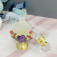 Bouteille de parfum en métal brevetée pivoine Double pie 10ml, huile essentielle rechargeable fantaisie Attar bouteilles rechargeables cadeau décor 10215S