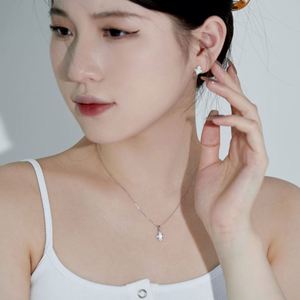 Dylam High End Jewelry 925 Sterling Silver 5A Cubic Zirconia Blue White Oval Pattern Shape Synthetic <b>Opal</b> Pendant <b>Necklace</b> - Product Image 5