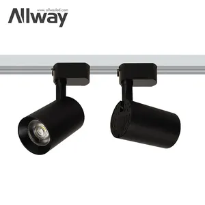 ALLWAY benzersiz tasarım 80ra yuvarlak ray tipi Cob lamba ofis açık takı 30 Watt Led spot