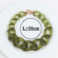 MARONEW givré plastique résine mat Llink chaîne cubaine acrylique collier ras du cou femmes bijoux de mode