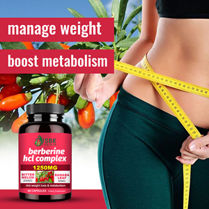 Boost Metabolism Berberine HCL Complex 1250MG Vegetable Capsules Bitter Melon Fruit Plant-Based <b>Supplement</b> for Gut Support - Product Image 3