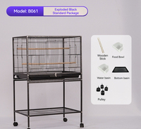 Vente directe usine – Cages à oiseaux pliables classiques OEM de grande taille – Tubes carrés en fer peint pour perroquets, chats et oiseaux, intérieur/extérieur