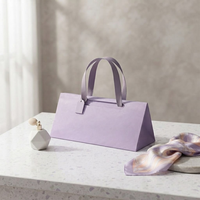 Boîtes cadeaux personnalisées, emballage de luxe, boîtes en papier violet avec poignée, impression personnalisée, vente en gros