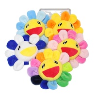 Caliente nuevo Takashi Murakami 12cm flor llavero personalizado suave Mini Animal de peluche de juguete al por mayor OPP embalaje para uso doméstico