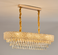 Lustre en cristal K9 de luxe pour salon, lampe suspendue pour salle à manger, plafonnier nordique pour chambre à coucher, luminaire suspendu
