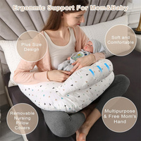 Almohadas de Lactancia de Talla Grande con Diseño en Forma de U, Correa Ajustable para la Cintura y Funda de Algodón Extraíble, Venta al Por Mayor de Fábrica