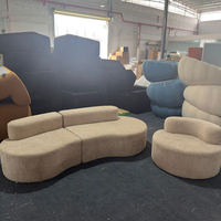 Sofá Modular Curvo JJY-039 Tanzuo Unisofa, Empacado en Caja, Plegable, para Exteriores, Sofá de Esquina para el Suelo, Compresible