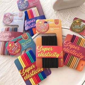 Banda elástica sencilla y delgada de color caramelo, estilo clásico, combina con todo, accesorio para el cabello femenino que no daña el cabello. - Product Image 1
