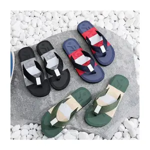Zapatillas informales con estampado para hombre, a la moda Chanclas, sandalias de playa para interiores y exteriores, para verano, S446