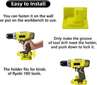 Support de cintre d'outil en plastique d'usine pour support de montage d'outils de perceuse électrique Ryobi