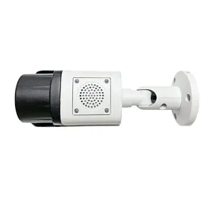 防风雨24x7全彩成像2MP 6MP 8MP固定镜头子弹IP摄像机，内置麦克风和扬声器