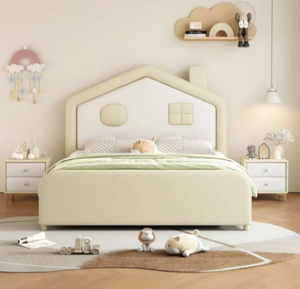 Cama Infantil de Madera Nórdica Moderna con Forma de Casa, Envío Gratis, para Niños y Niñas Príncipes y Princesas - Product Image 1
